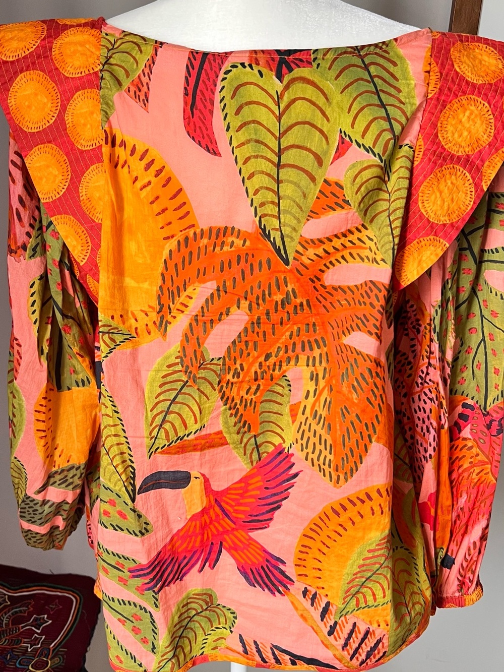 FARM Rio Summer Dream Square Neck Top size L - Picture 5 of 7